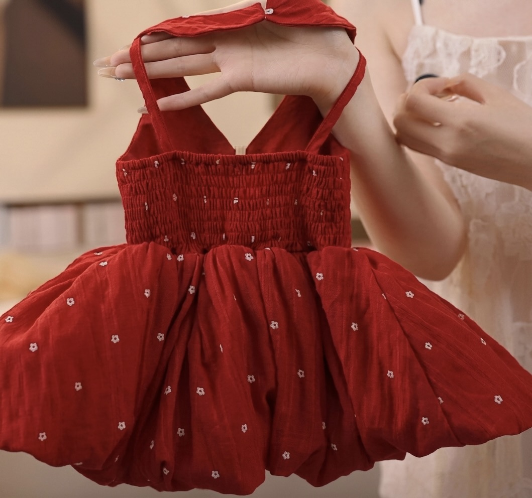 Vestido Rojo en V - Image 2